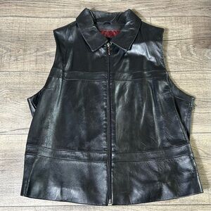 Venus Williams for Wilsons Leather Black 100% Leather Vest